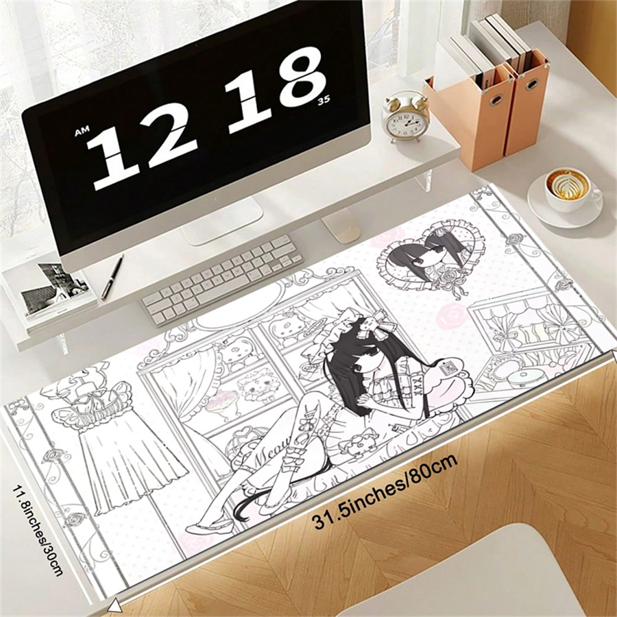 แผ่นรองเมาส์หนังลายอนิเมะสีชมพ - Leather Desk Pad บทวิจารณ์และราคา
