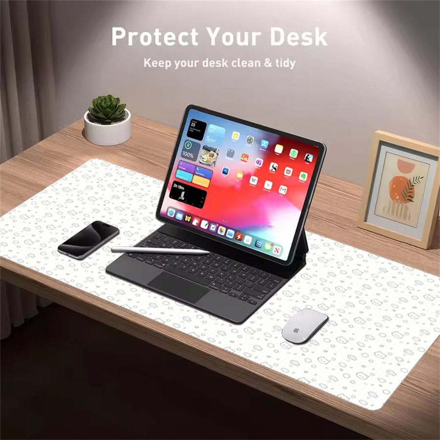 แผ่นรองโต๊ะหนังน่ารัก ตกแต่งโต - Leather Desk Pad บทวิจารณ์และราคา